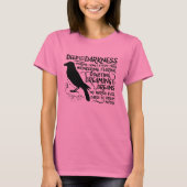 Raven (diep in die duisternis) van Edgar Allan Poe T-shirt (Voorkant)