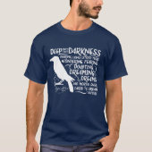 Raven (diep in die duisternis) van Edgar Allan Poe T-shirt (Voorkant)