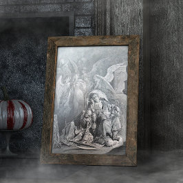 Raven door Gustave Dore Engraving Tissuepapier