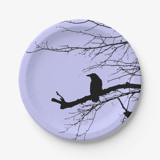 Raven door Linandara Mauve Papieren Bordje (Voorkant)