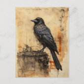 Raven Edgar Allan Poe Briefkaart (Voorkant)