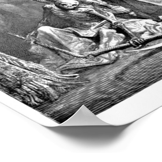 Raven Edgar Allan Poe Illustratie Poster (Hoek)