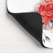 Raven Elegant Monogram Gothic Roos Waterverf Art Muismat (Hoek)