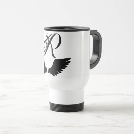 Raven embleem - Creëer Uw eigen embleem - Tumbler Reisbeker (Voorkant rechts)