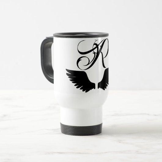 Raven embleem - Creëer Uw eigen embleem - Tumbler Reisbeker (Voorkant links)