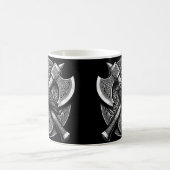 Raven en bijlen - Noorse Warrior Shield Wall Art Koffiemok (Center)