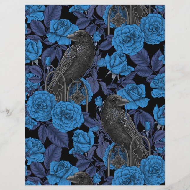 Raven en blauwe rozen (Voorkant)