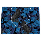 Raven en blauwe rozen groot cadeauzakje (Voorkant)