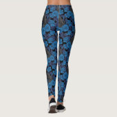 Raven en blauwe rozen leggings (Achterkant)