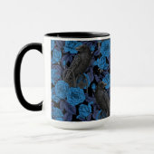 Raven en blauwe rozen mok (Links)