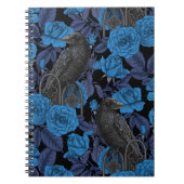 Raven en blauwe rozen notitieboek (Voorkant)