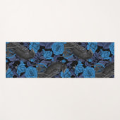Raven en blauwe rozen yogamat (Voorkant (horizontaal))