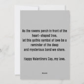 Raven en boom in de vorm van een hart feestdagenkaart (Achterkant)