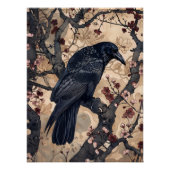 Raven en Cherry Blossoms Illustratie Perfect Poster (Voorkant)