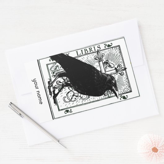 Raven en Cross Bookplate Stickers (Envelop)