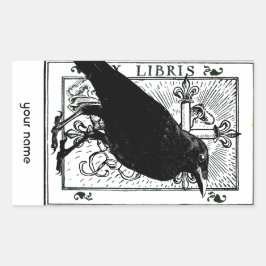Raven en Cross Bookplate Stickers