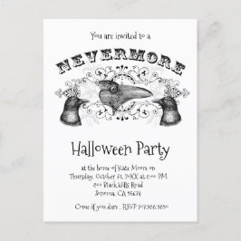 Raven en Crows Halloween Party Uitnodiging Briefkaart