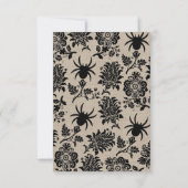 Raven en Damask op Burlap RSVP (Achterkant)