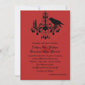 Raven en Damask Wedding Invitation Kaart (Voorkant)