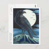 Raven en de maan briefkaart (Voorkant / Achterkant)