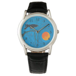 Raven en Full Moon Wrist Watch Horloge