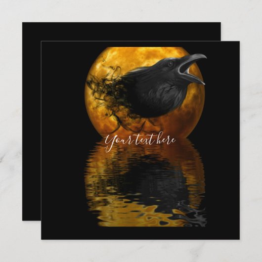 Raven en Golden Moon Kaart (Voorkant / Achterkant)