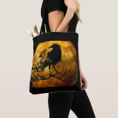 Raven en herfst van de oogstmaan tote bag (Dichtbij)