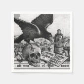 Raven en Human Skull Servetten (Voorkant)