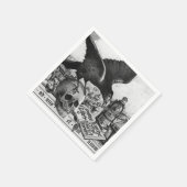 Raven en Human Skull Servetten (Hoek)
