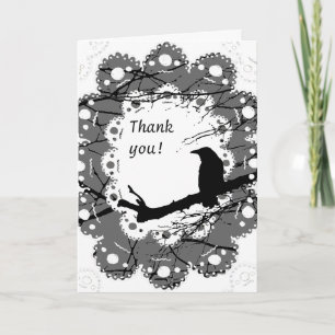 Raven en Lace Gothic Card Bedankkaart