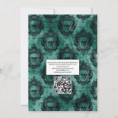 Raven en Lace Gothic Wedding Kaart (Achterkant)