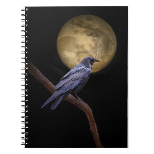 Raven en Maan Journaling Notitieboek (Voorkant)