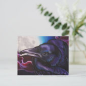 Raven en Moon Briefkaart (Staand voorkant)