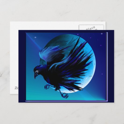 Raven en Moon_ Briefkaart (Voorkant / Achterkant)