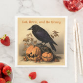 Raven en pompoenen Halloween: Eet, Drink, wees eng Servet (Insitu)