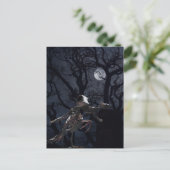 Raven- en ratskelet in Moonlight Briefkaart (Staand voorkant)