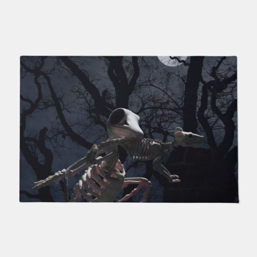 Raven- en ratskelet in Moonlight Deurmat (Voorkant)