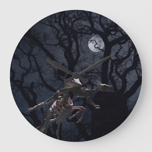 Raven- en ratskelet in Moonlight Grote Klok (Voorkant)