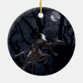 Raven- en ratskelet in Moonlight Keramisch Ornament (Achterkant)