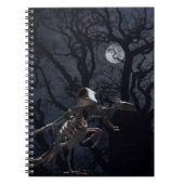 Raven- en ratskelet in Moonlight Notitieboek (Voorkant)