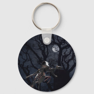 Raven- en ratskelet in Moonlight Sleutelhanger