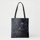 Raven- en ratskelet in Moonlight Tote Bag (Voorkant)
