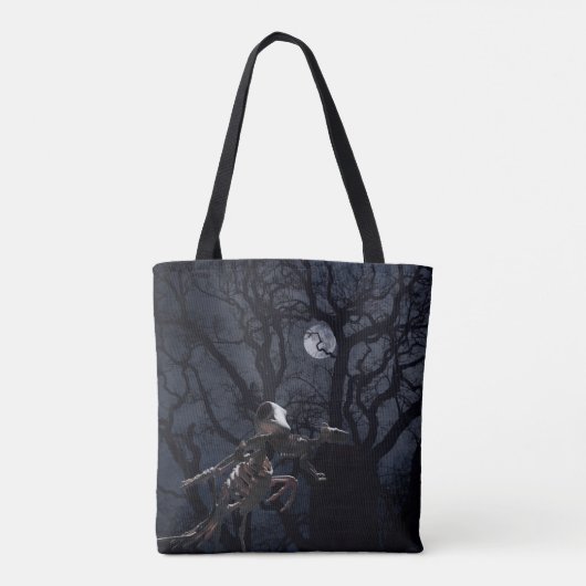 Raven- en ratskelet in Moonlight Tote Bag (Achterkant)
