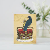 Raven en Royal Crown Briefkaart (Staand voorkant)