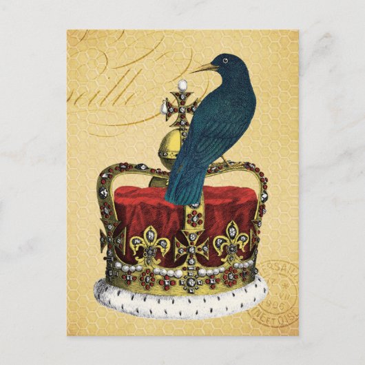 Raven en Royal Crown Briefkaart (Voorkant)