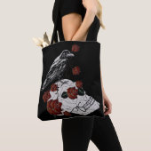 Raven en roze rozen tote bag (Dichtbij)