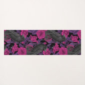 Raven en roze rozen yogamat (Achterkant (horizontaal))