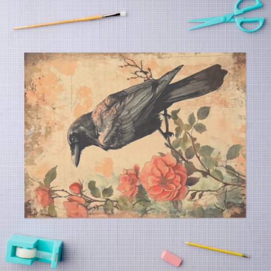 Raven en Rozen Decoupage Tissuepapier (Craft)