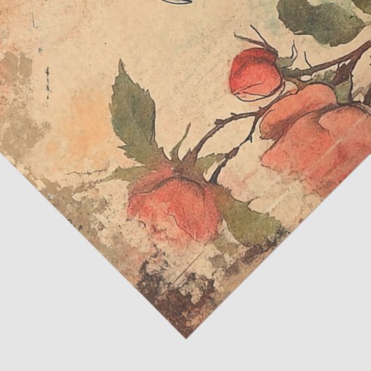 Raven en Rozen Decoupage Tissuepapier (Detail)