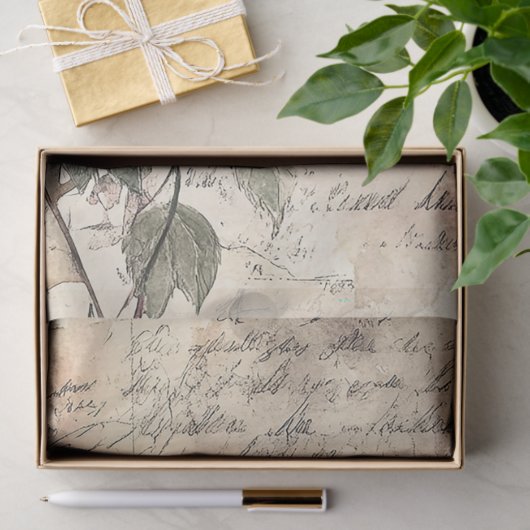 Raven en Rozen  Ephemera Decoupage Tissuepapier (Geschenk)